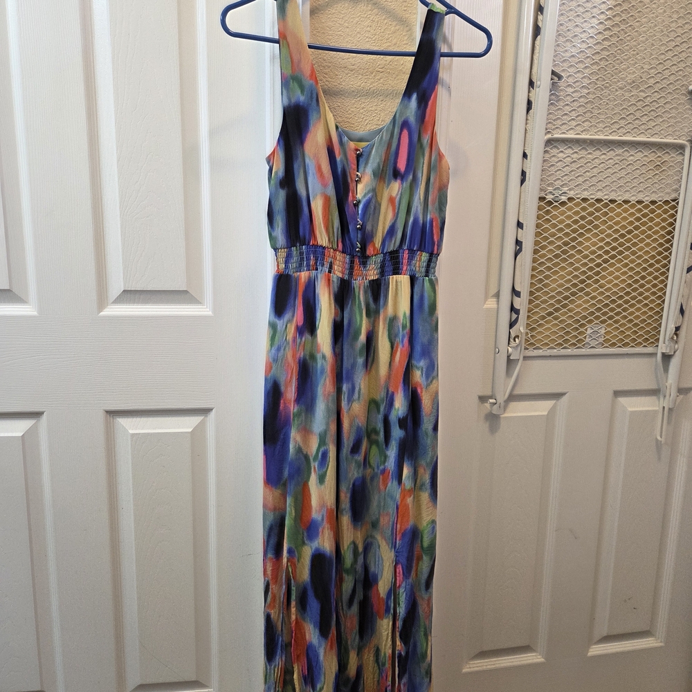 Multicolor Sleeveless Maxi Dress